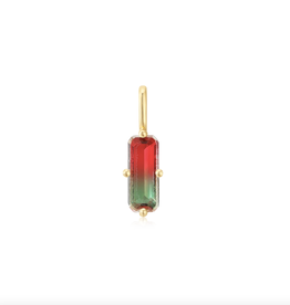 Ania Haie Charm - Ketting - faceted red - gold