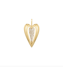 Ania Haie Charm - Ketting  Sculpted heart goud