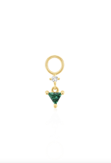 Ania Haie Charm - Oorbellen - Sparkle drop green - goud