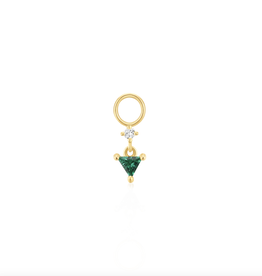 Ania Haie Charm - Oorbel - Sparkle drop green - gold