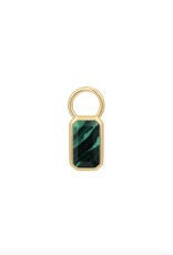 Ania Haie Charm - Oorbellen Faceted groen - goud