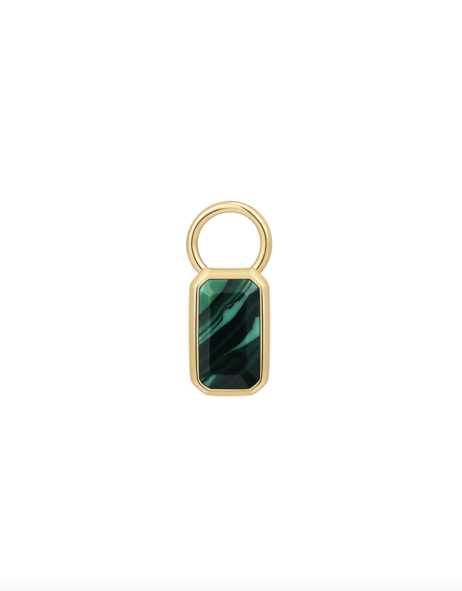 Ania Haie Charm - Oorbellen Faceted groen - goud