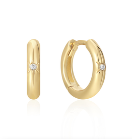 Ania Haie Oorbellen - Star huggie hoop - goud