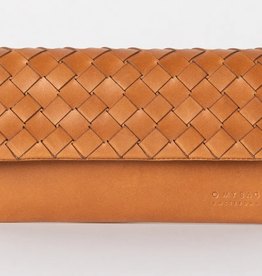 O My Bag O My Bag - Pau's pouch - Cognac woven classic leather