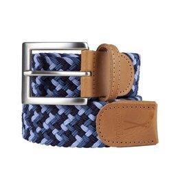 Riem gevlochten elastisch - overseas blue