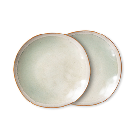 HK Living 70's ceramics side plates, mist