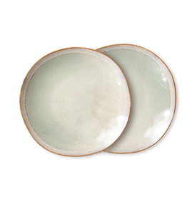 HKliving 70's ceramics side plates, mist