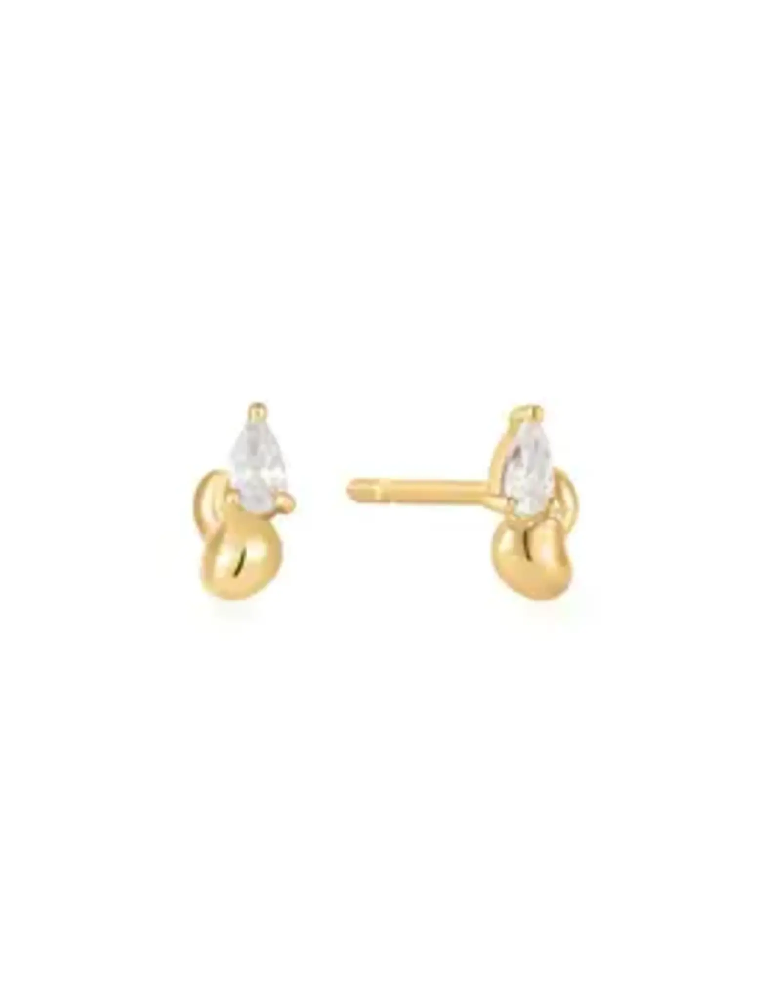 Ania Haie Ania Haie - Gold Twisted Wave Stud oorbellen