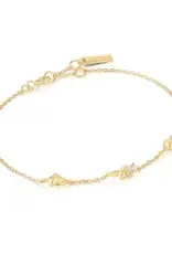 Ania Haie Ania Haie - Gold twisted wave chain armband