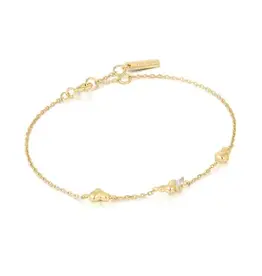 Ania Haie Gold twisted wave chain bracelet