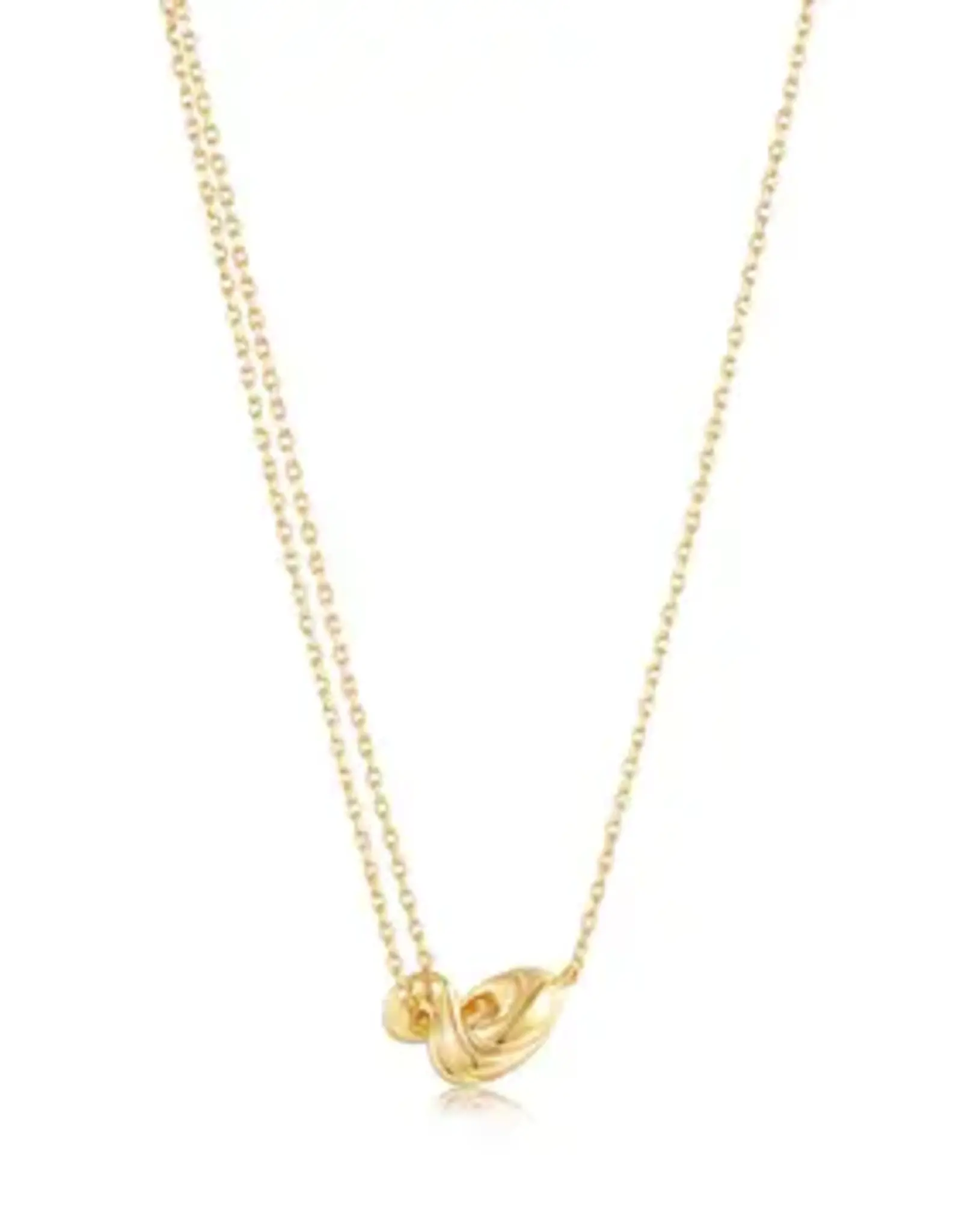 Ania Haie Gold Twisted Wave Mini Pendant Necklace