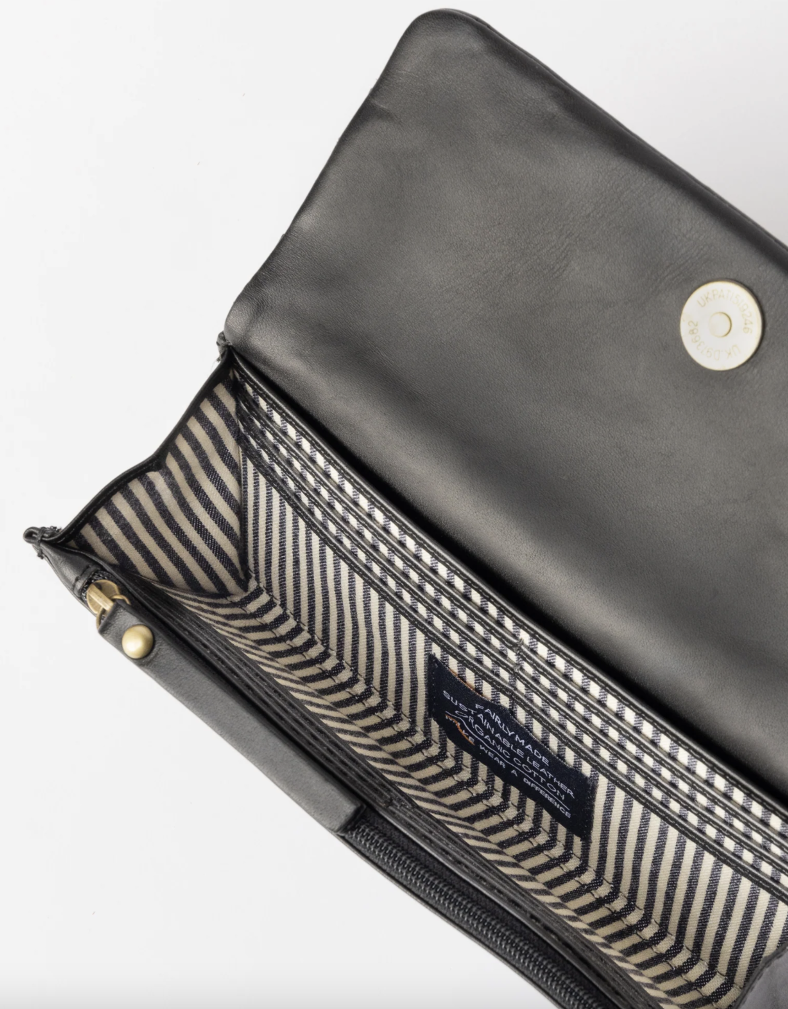 O My Bag Pau's pouch - black woven classic leather