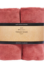 Wellmark Wellmark - towel Velours 50x70 koper - Set van 2