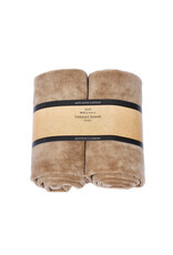 Wellmark Towel Velours 50x70 beige - Set van 2