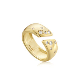 Ania Haie Ring - Sparkle wide adjustable - gold