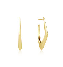 Ania Haie Ania Haie - Gold geometric hoop oorbellen