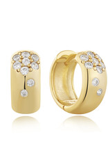 Ania Haie Oorbellen - Sparkle chubby huggie hoop - goud