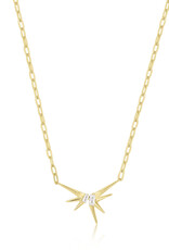 Ania Haie Ketting - Sparkle spike pendant - goud