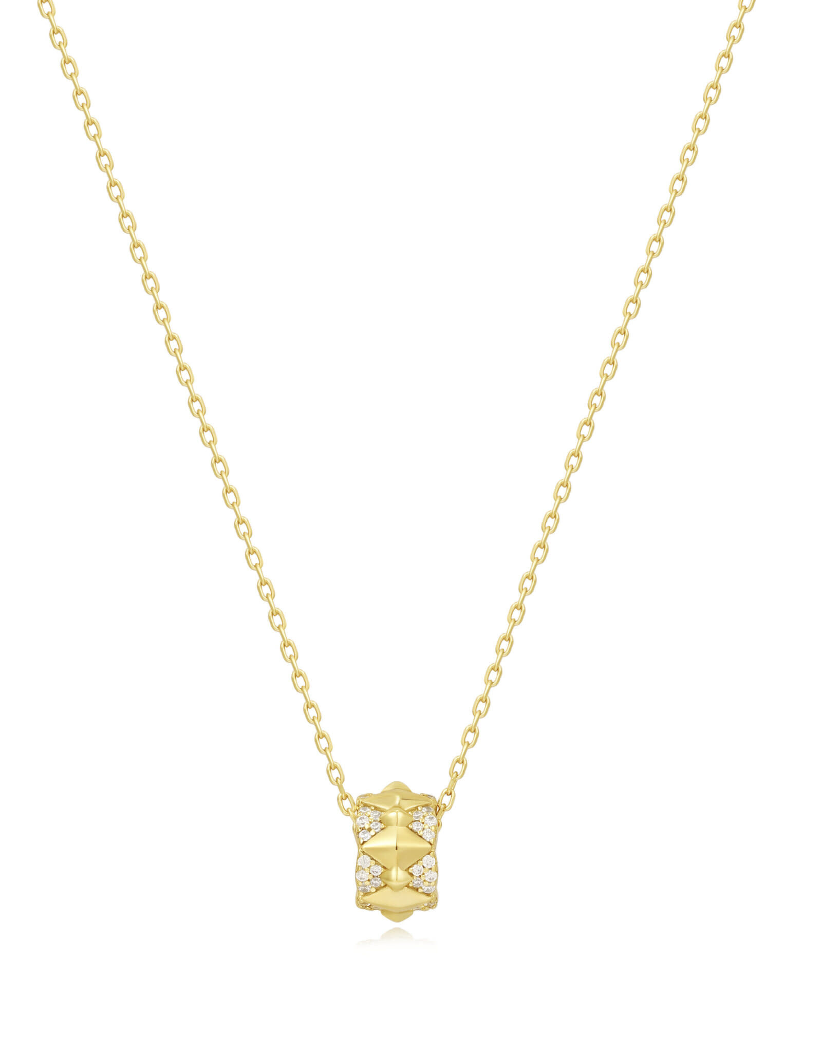 Ania Haie Ketting - Geometric sparkle pendant - goud