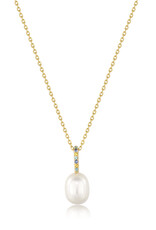 Ania Haie Ketting - Gem pearl drop pendant - gold
