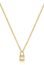 Ania Haie Ania Haie - Gold pearl padlock ketting