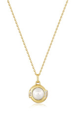 Ania Haie Ania Haie - Gold pearl sphere pendant ketting