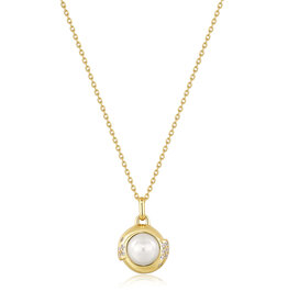 Ania Haie Ania Haie - Gold pearl sphere pendant ketting