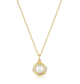 Ania Haie Ketting - Pearl sphere pendant - gold