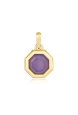 Ania Haie Charm - Ketting - Octagon lilac quartz - goud