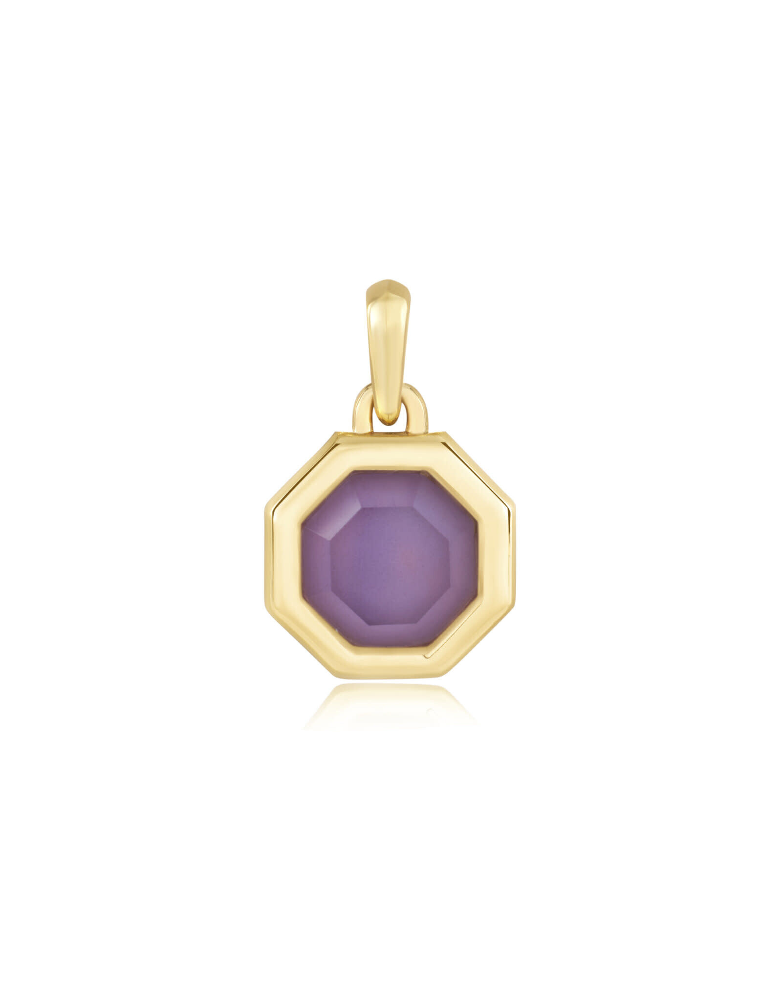 Ania Haie Ania Haie - Gold octagon lilac quartz charm