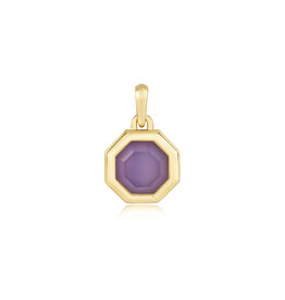 Ania Haie Charm - Ketting - Octagon lilac quartz - gold