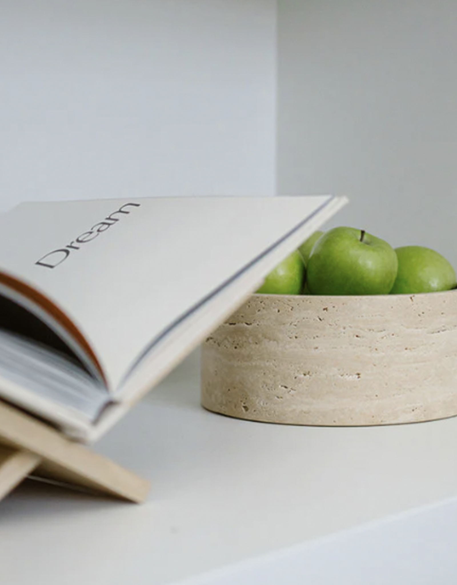 Mooisa Fruitschaal - travertine 24x10cm
