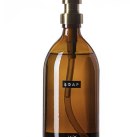 Wellmark Handzeep 500ml amber zwart eigen tekst
