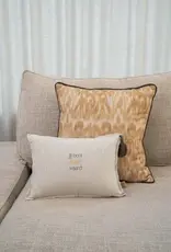 Zusss Kussen - ikat print 45x45cm Oker/ecru
