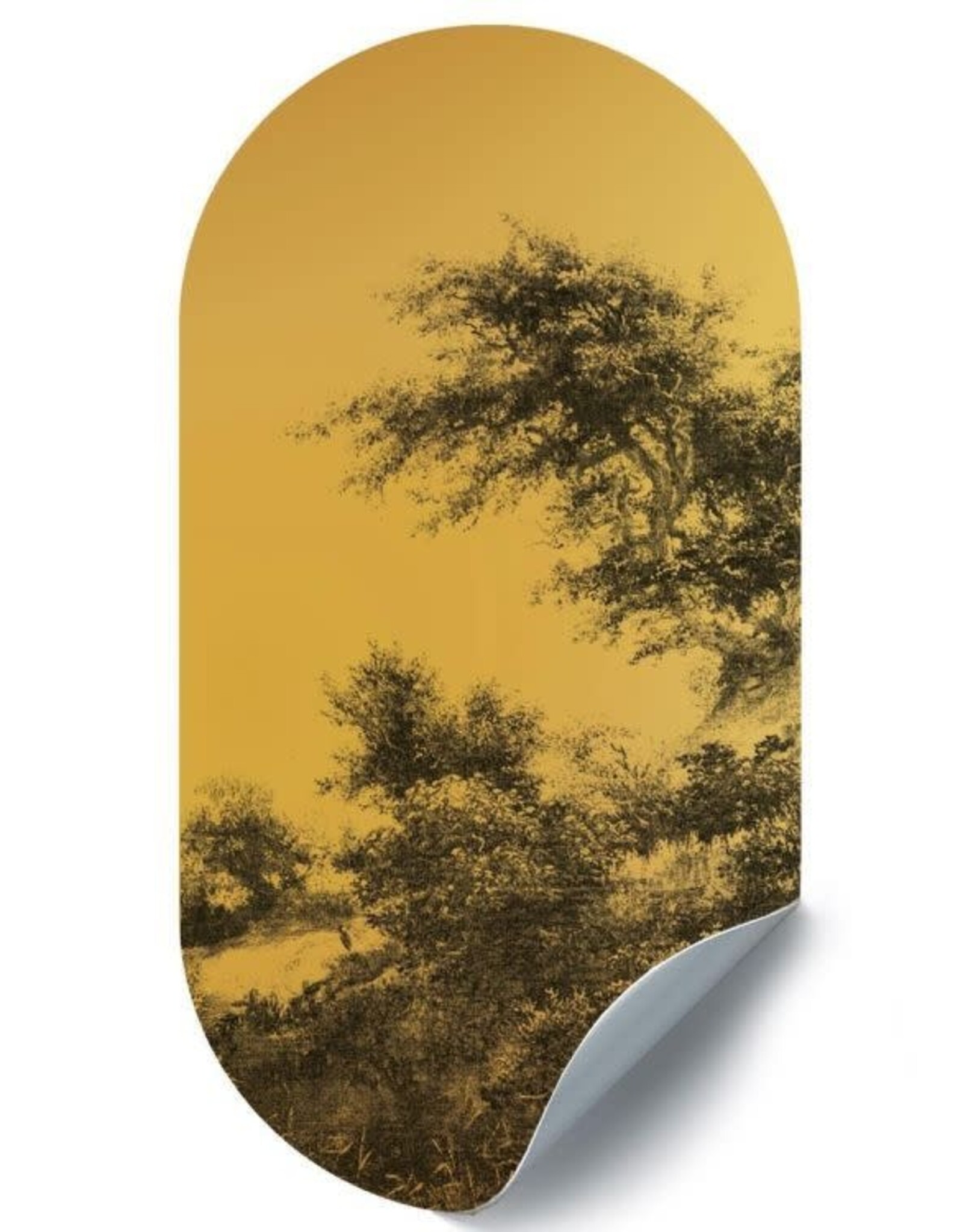 Groovy Magnets Magneetsticker- ovaal forest goud