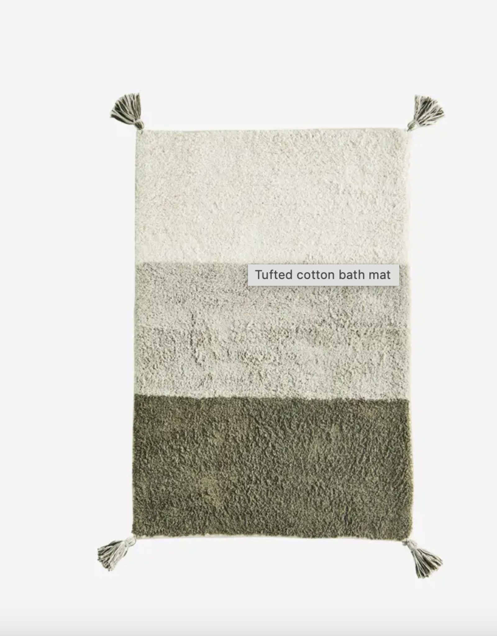 Madam Stoltz Madam Stoltz - Tufted cotton bath mat ombre 60x90cm