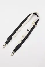 O My Bag O My Bag - Striped webbing strap - black and white/black