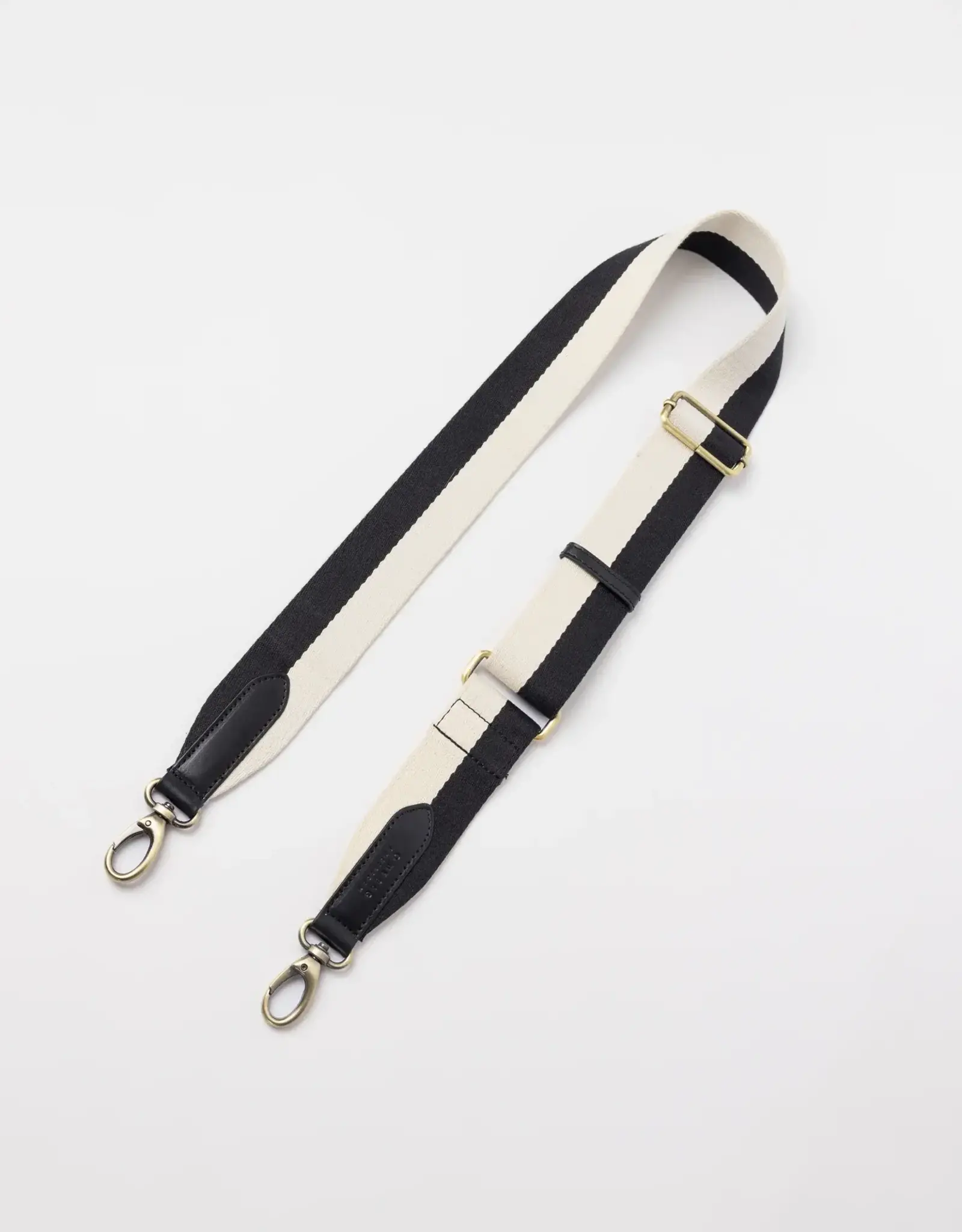 O My Bag O My Bag - Striped webbing strap - black and white/black