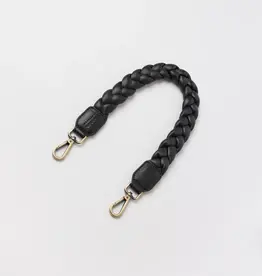 O My Bag O My Bag - Braided shoulder Strap - Black soft grain leather