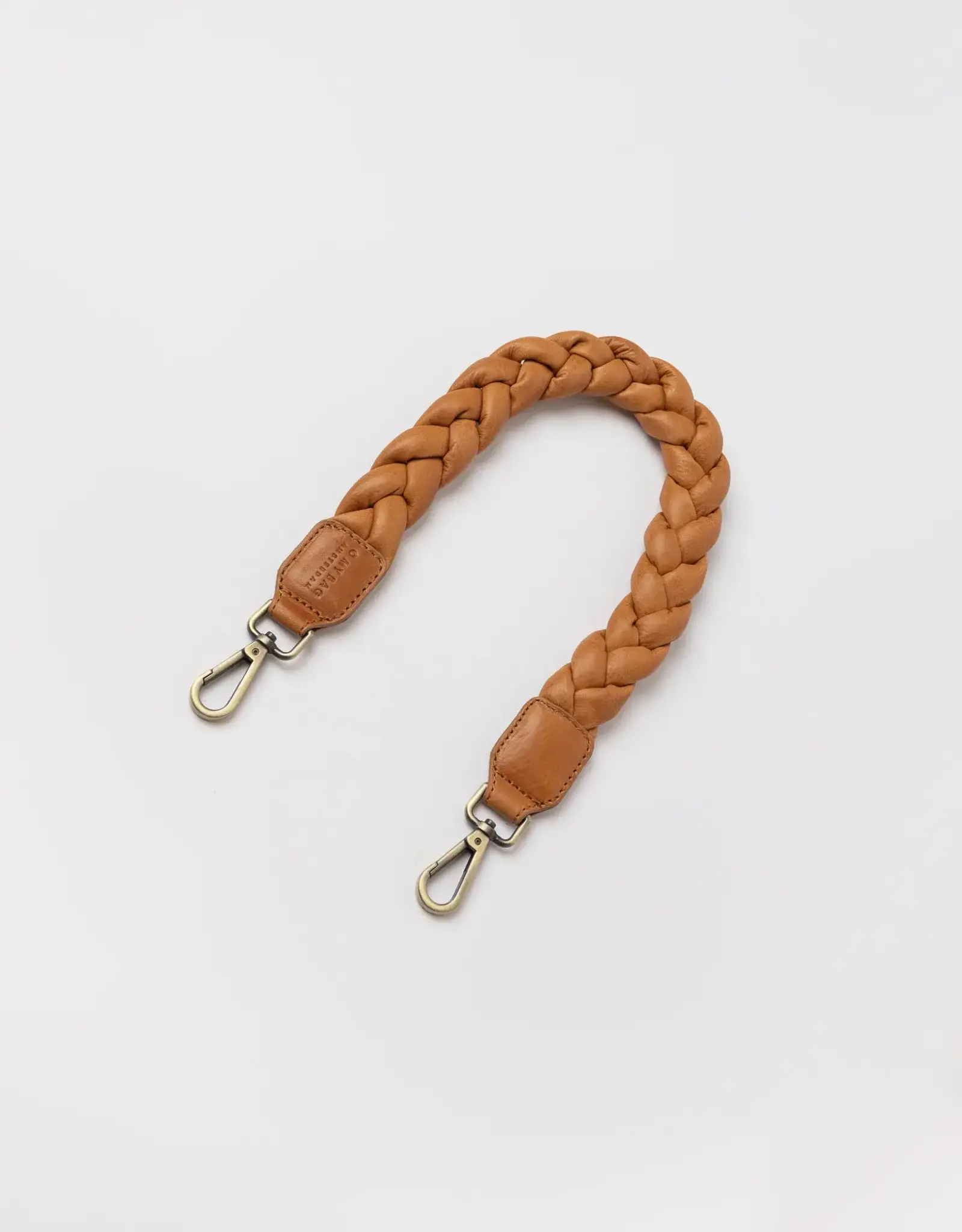 O My Bag Braided shoulder Strap - Wild Oak soft grain leather