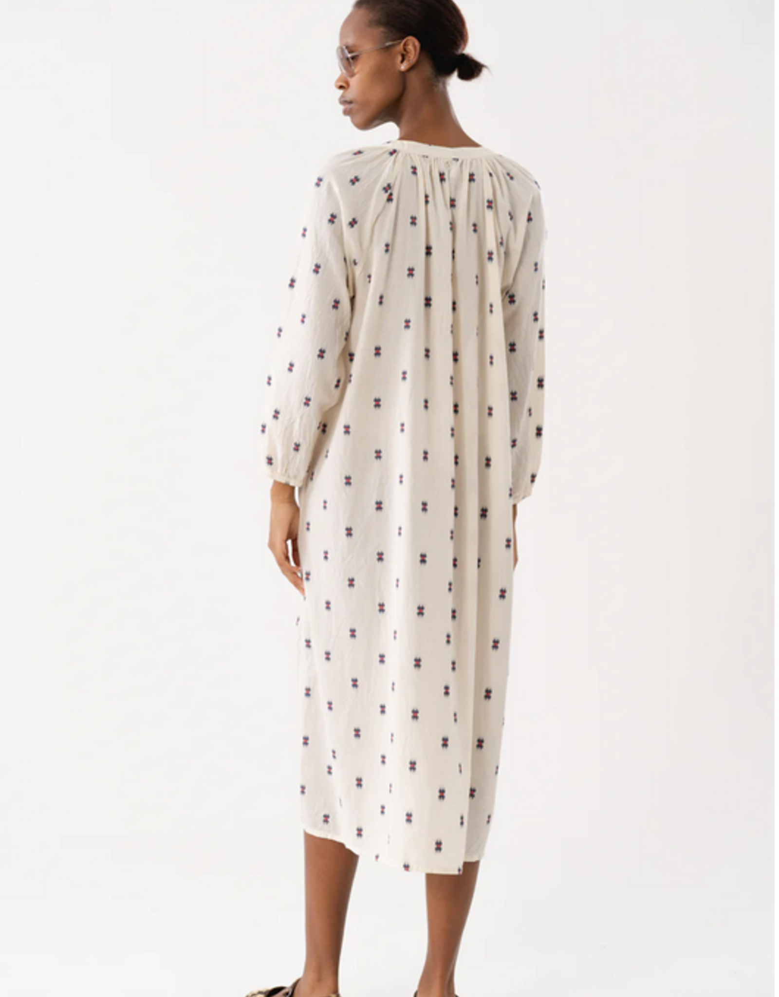 Lollys Laundry Punjab midi jurk - creme