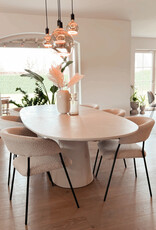 Mila Tafel - Mortex  met ovale poot