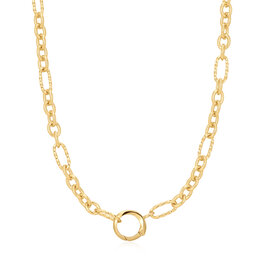 Ania Haie Ketting - Mixed link charm chain connector - gold