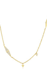 Ania Haie Ketting - Geometric sparkle chain - goud