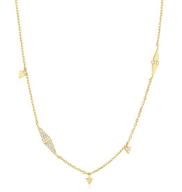 Ania Haie Ketting - Geometric sparkle chain - goud