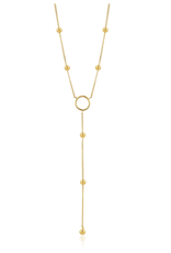 Ania Haie Ketting - Modern circle Y - goud