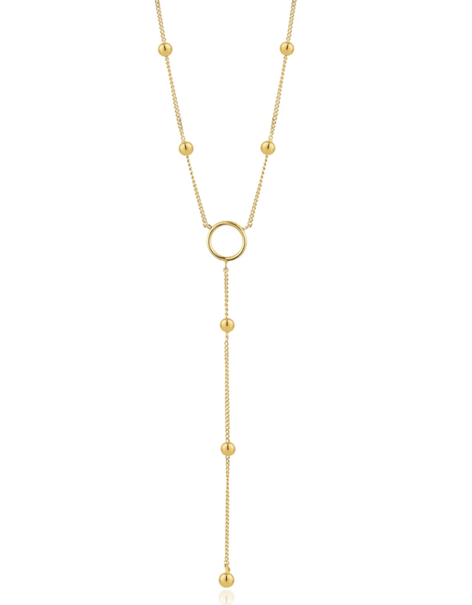 Ania Haie Ketting - Modern circle Y - goud