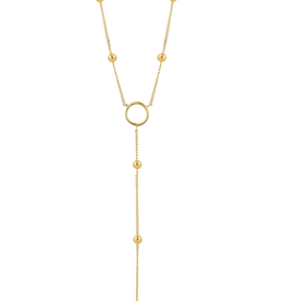 Ania Haie Ketting - Modern circle Y - goud