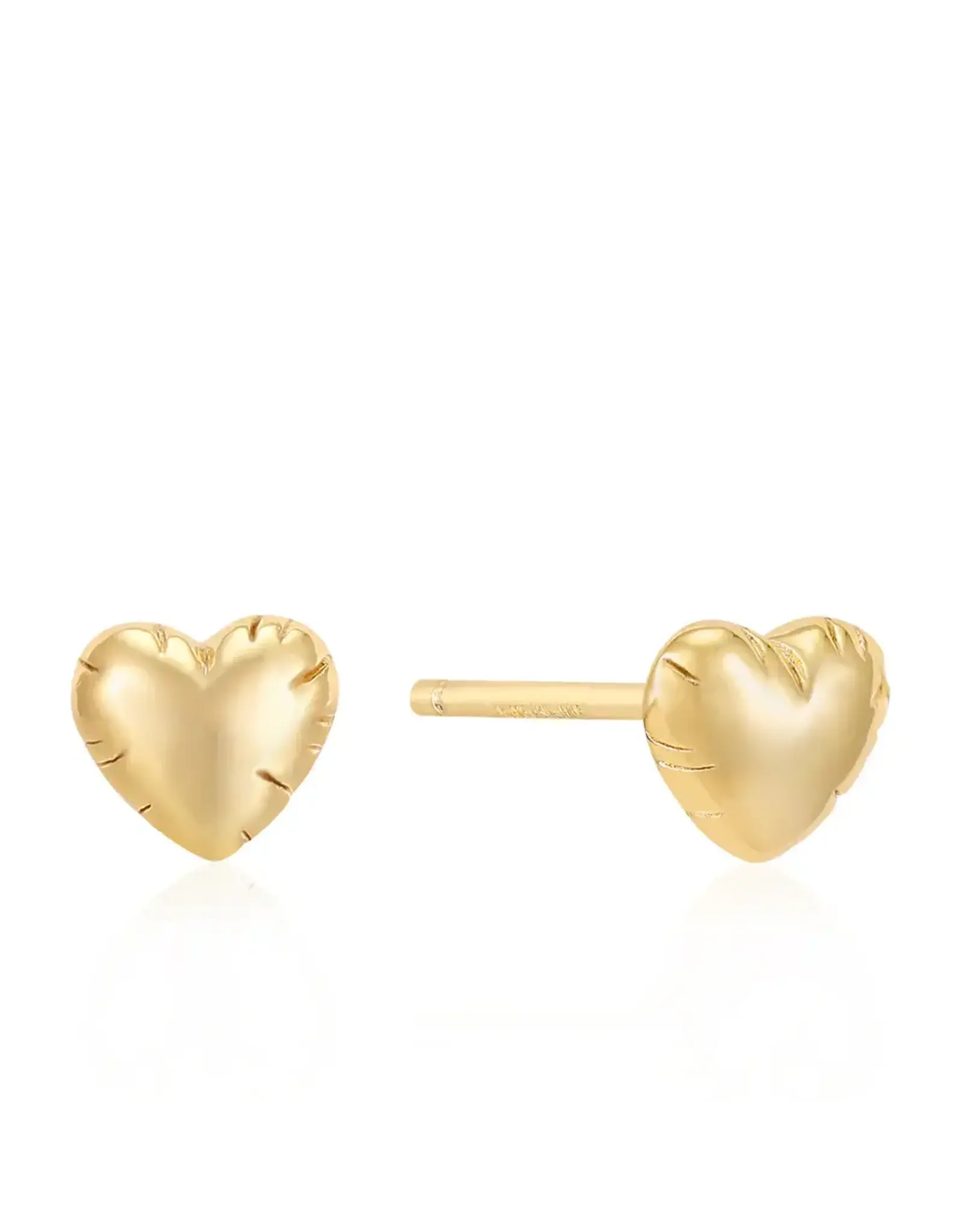 Ania Haie Oorbellen - Puffy Heart Stud - goud