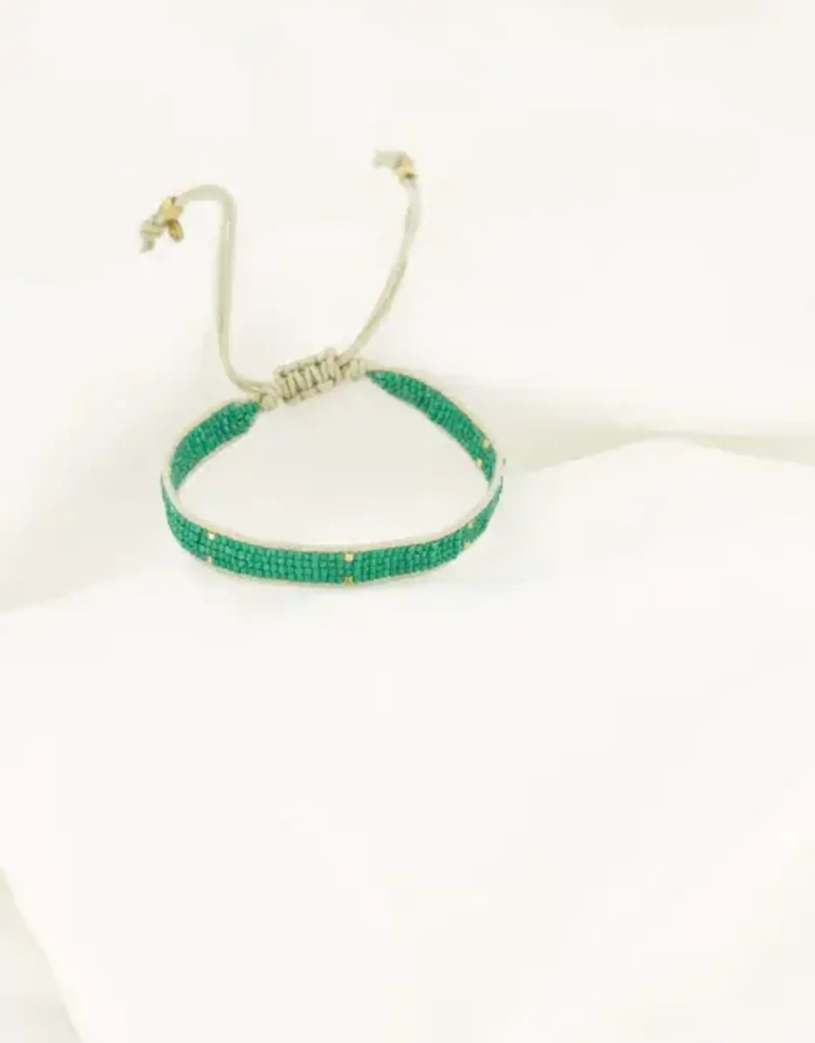 Zusss Armband - Miyuki stipje groen